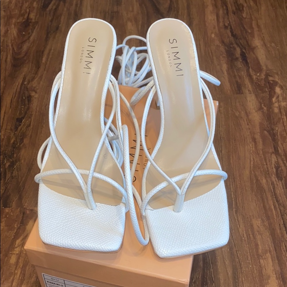 Simmi shoes lizard white strap ups